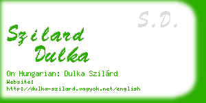 szilard dulka business card