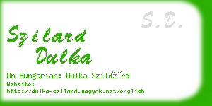 szilard dulka business card